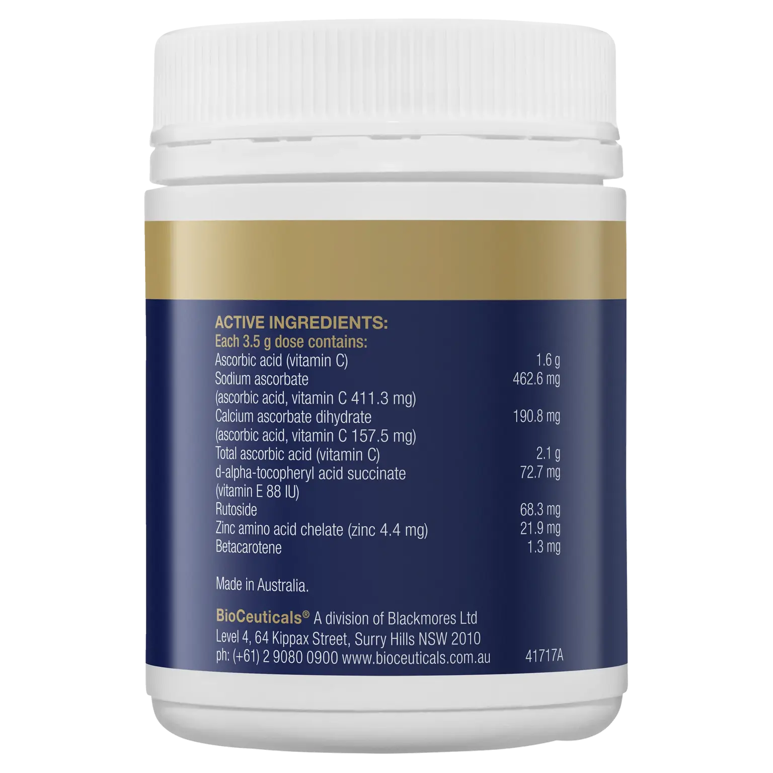 BioCeuticals Ultra Potent-C Orange Oral Powder 200g