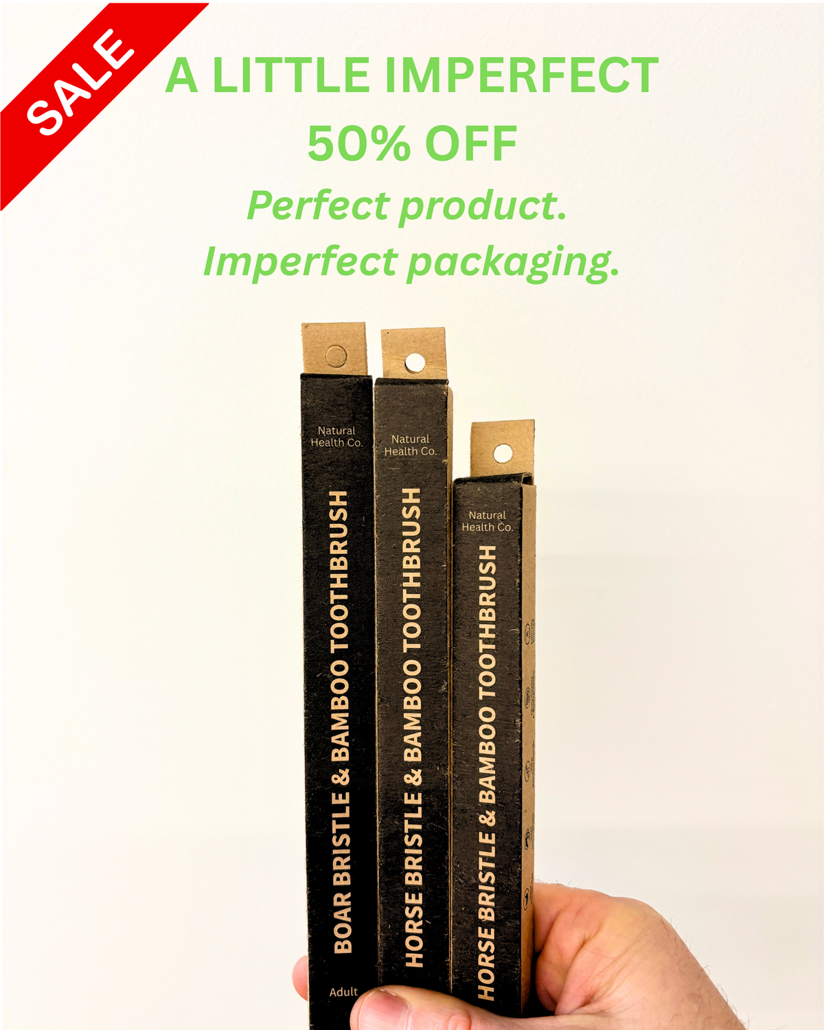 Natural Bristle Toothbrush - 50% OFF SALE