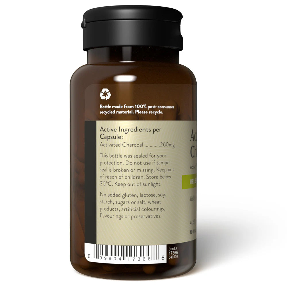 Natures Sunshine Activated Charcoal 260mg 100c