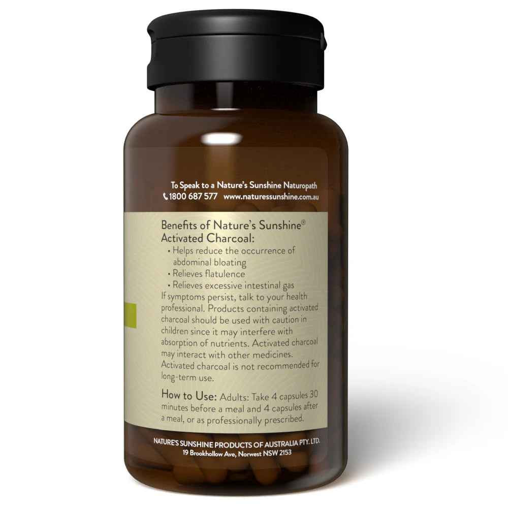 Natures Sunshine Activated Charcoal 260mg 100c