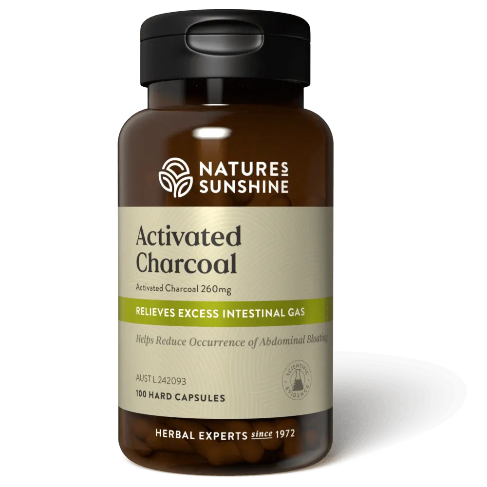 Natures Sunshine Activated Charcoal 260mg 100c