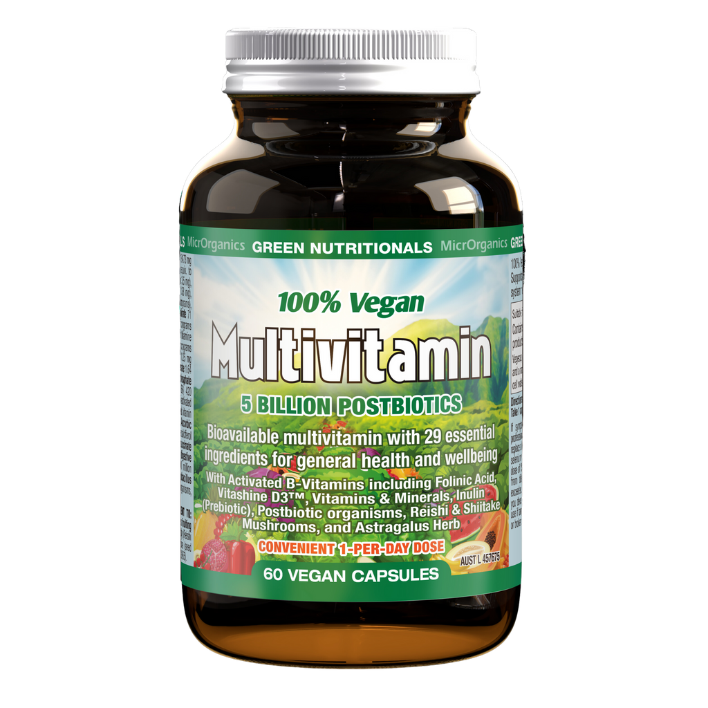 GREEN NUTRITIONALS 100% VEGAN MULTIVITAMIN 60VC