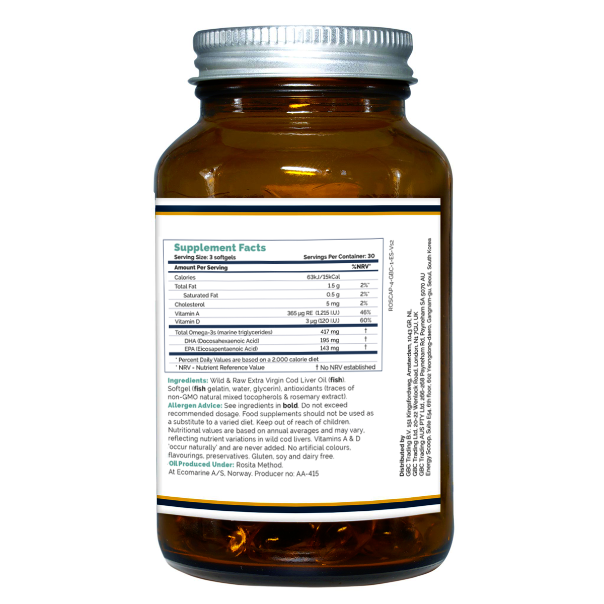 Rosita Extra Virgin Cod Liver Oil - 90 Softgel