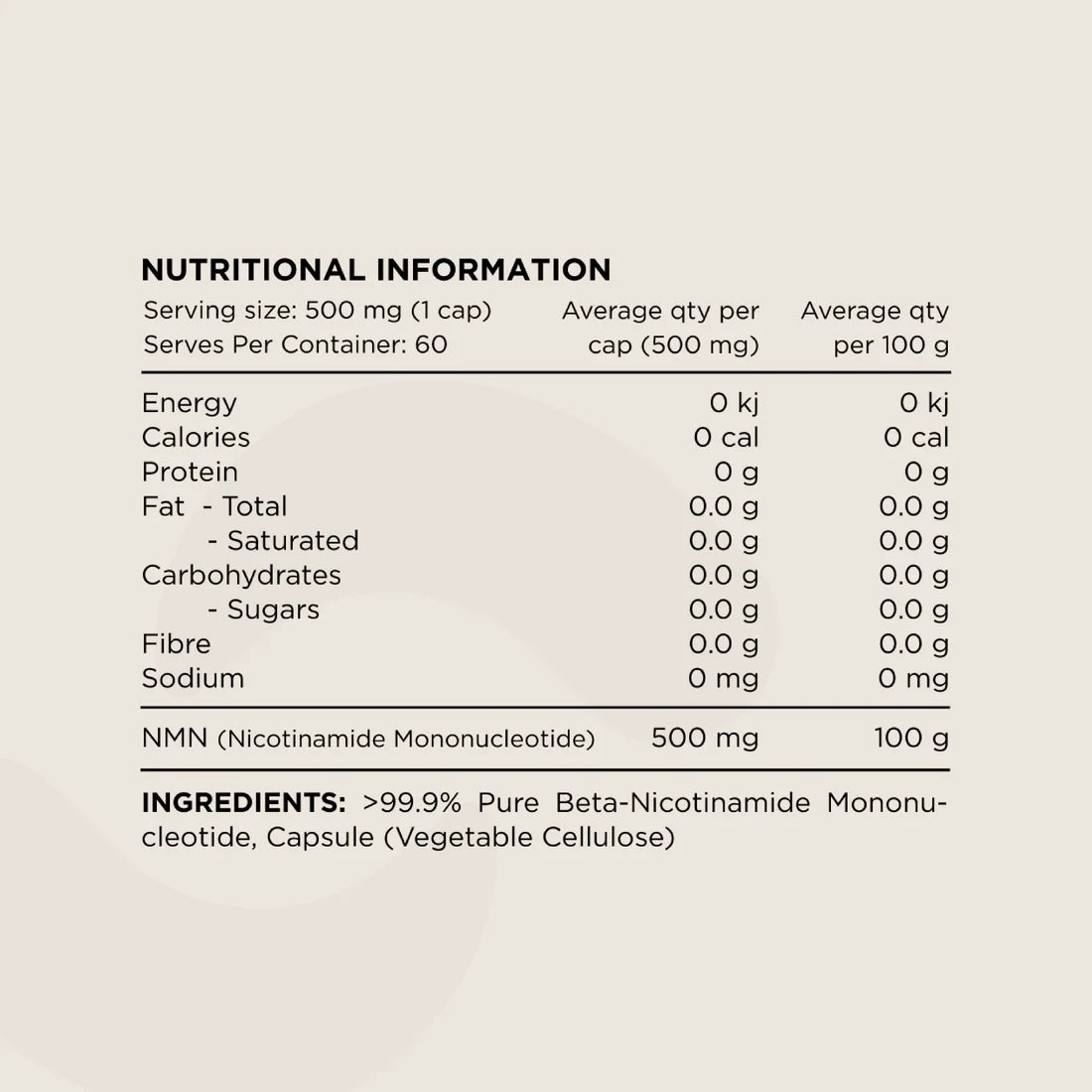 NMN Pure Nicotinamide Mononucleotide Powder 30g