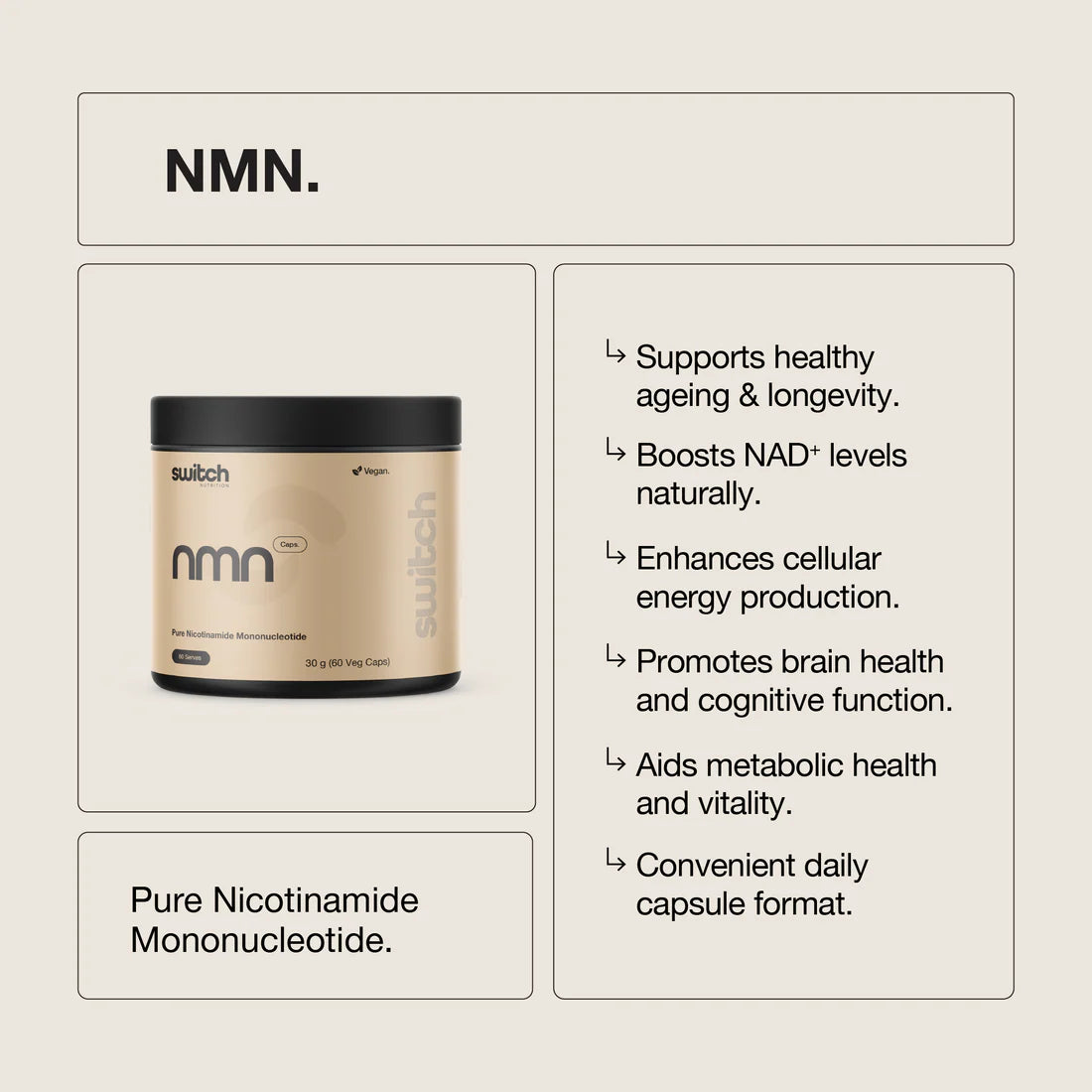 NMN Pure Nicotinamide Mononucleotide Powder 30g