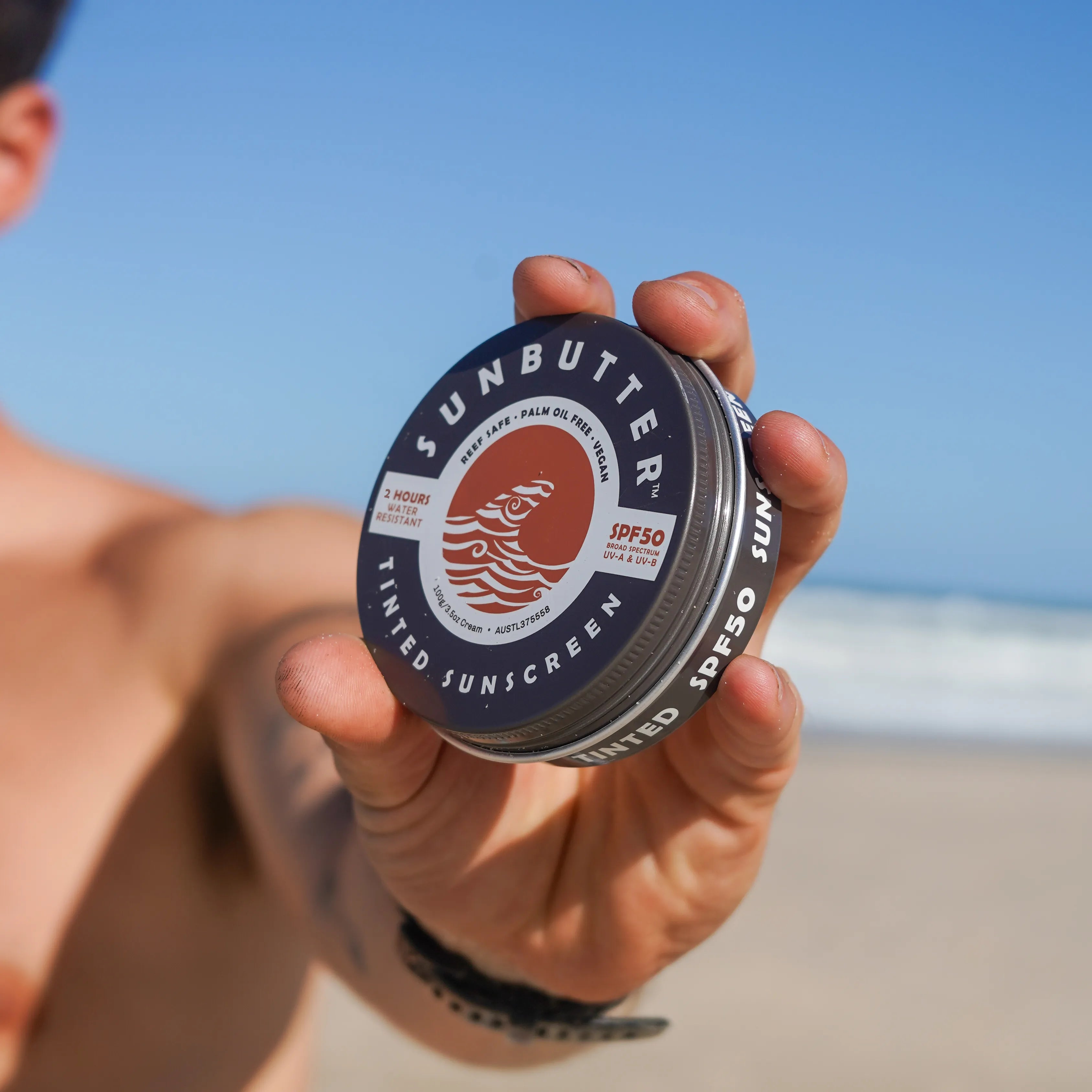 SunButter Vegan Surf Zinc Tan SPF 50 Tin 70g