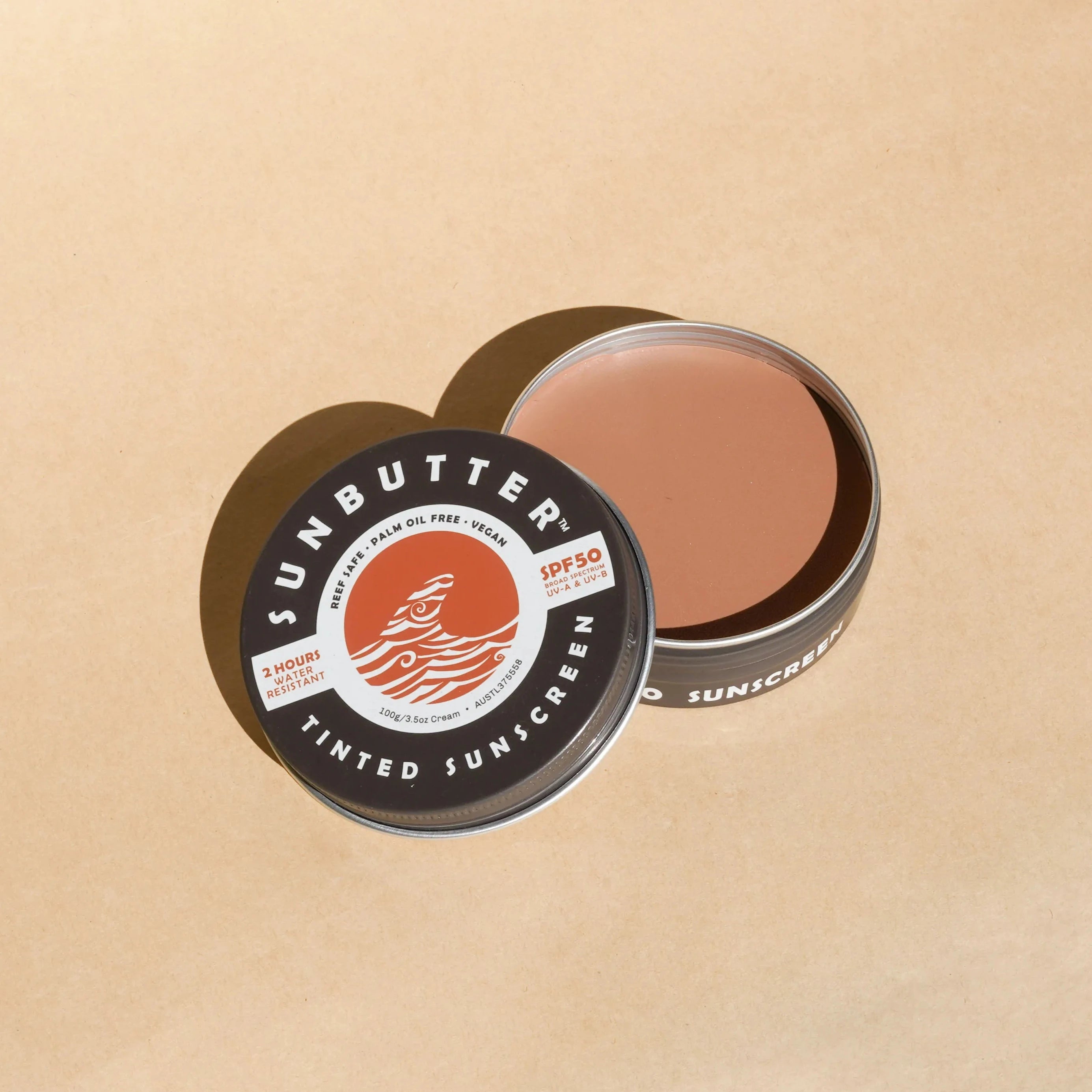 SunButter Vegan Surf Zinc Tan SPF 50 Tin 70g