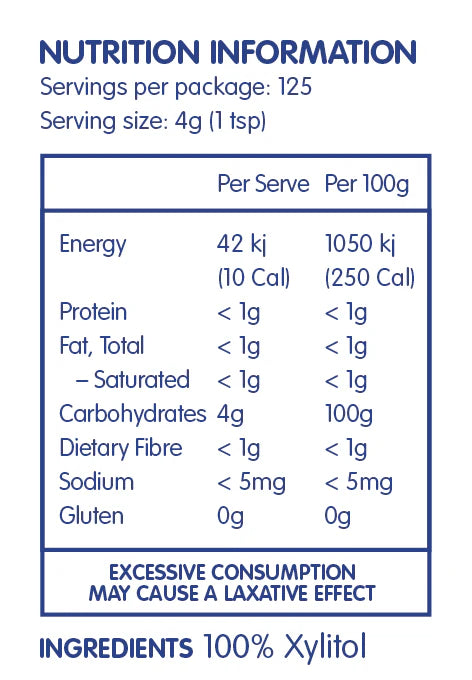 Naturally Sweet 100% Natural Xylitol Birch 500g